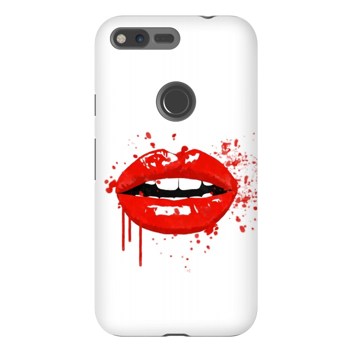 Pixel XL StrongFit Red Lips Illustration by Alemi
