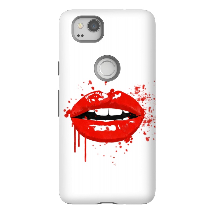 Pixel 2 StrongFit Red Lips Illustration by Alemi