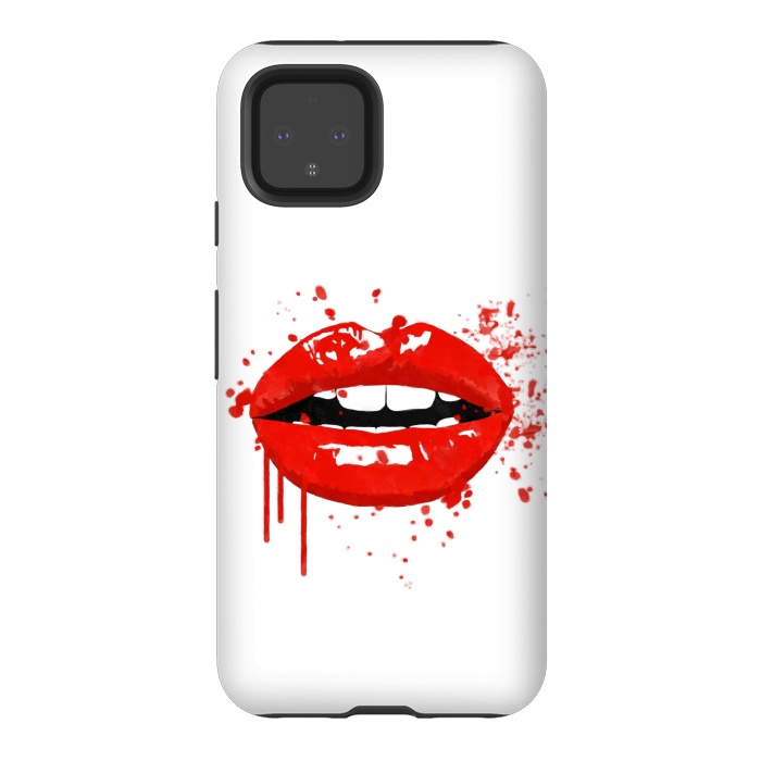 Pixel 4 StrongFit Red Lips Illustration by Alemi