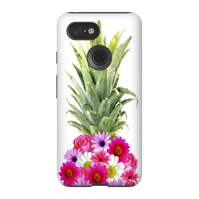 Pixel 3 StrongFit Pineapple Flowers by Alemi