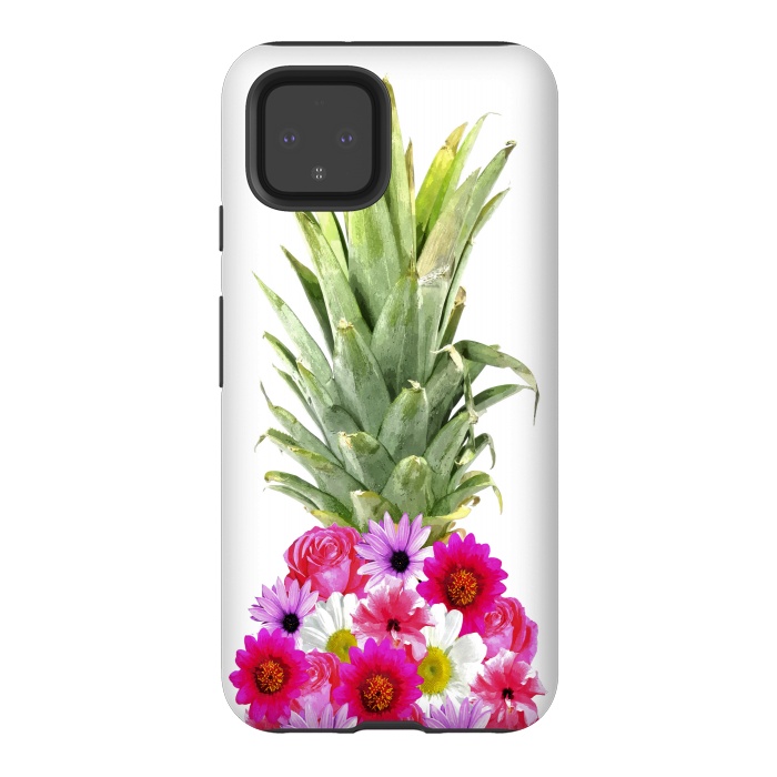 Pixel 4 StrongFit Pineapple Flowers by Alemi