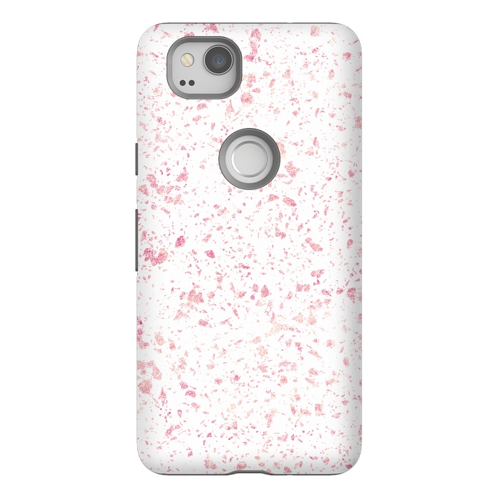 Pixel 2 StrongFit Classy vintage marble rose gold terrazzo design by InovArts