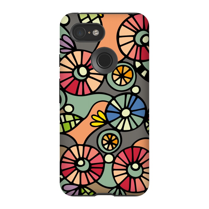 Pixel 3 StrongFit Wild Flowers by Majoih