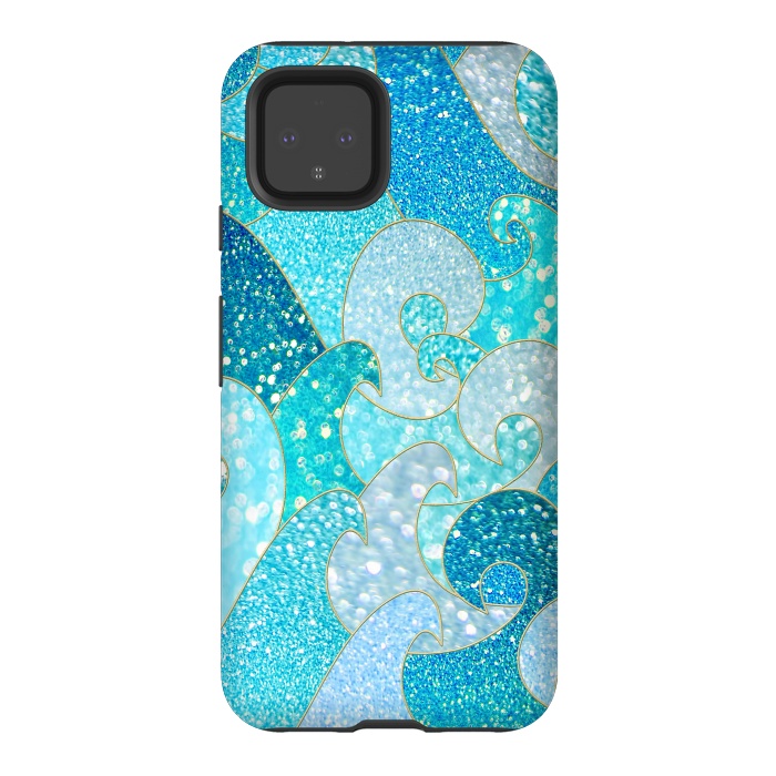 Pixel 4 StrongFit Mermaid Ocean Glitter Waves by  Utart