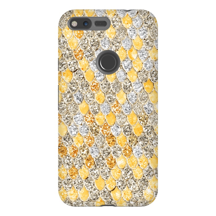 Pixel XL StrongFit Gold and Silver Sparkling Mermaid Scales by  Utart