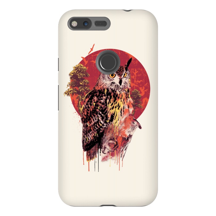Pixel XL StrongFit Owl Red by Riza Peker
