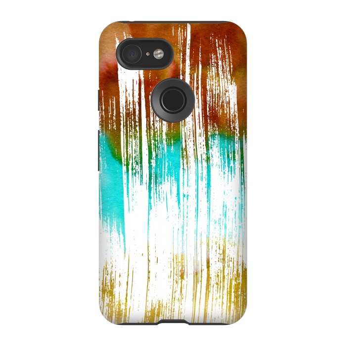 Pixel 3 StrongFit Watercolor Scratches by Creativeaxle