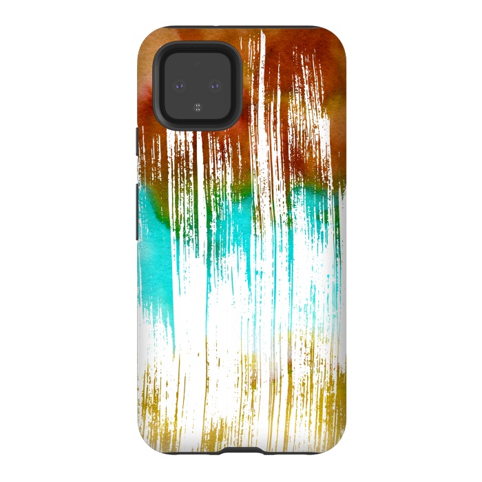 Pixel 4 StrongFit Watercolor Scratches by Creativeaxle