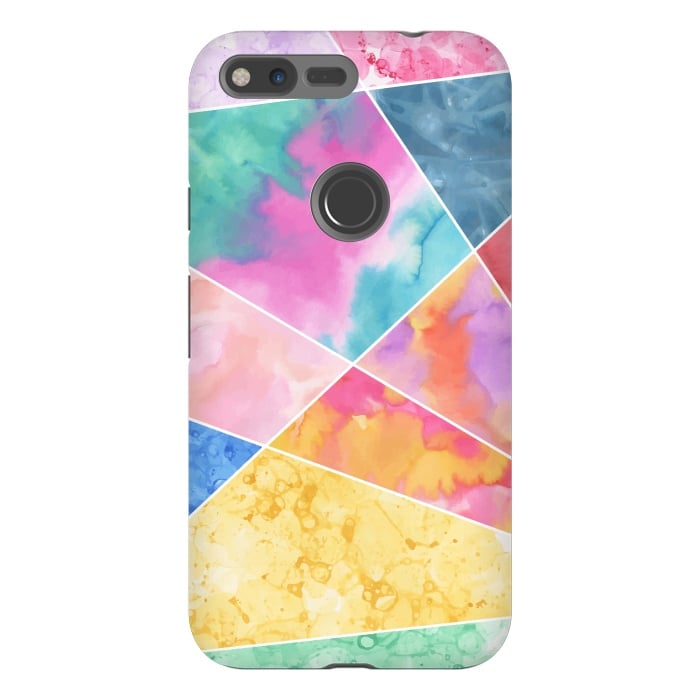 Pixel XL StrongFit Watercolor Geometric by Creativeaxle