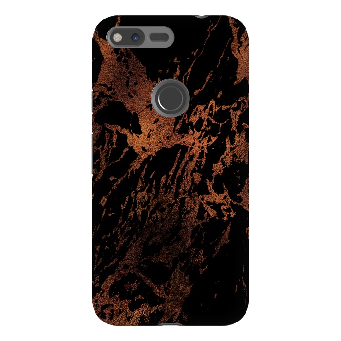 Pixel XL StrongFit Copper Metal Veined Marble by  Utart