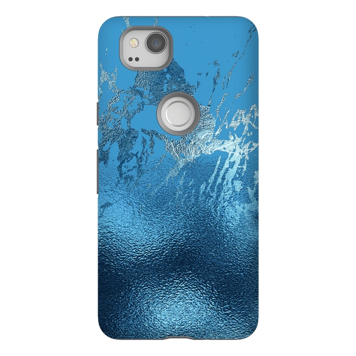 Pixel 2 StrongFit Blue Metal and Marble  by  Utart