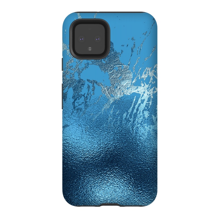 Pixel 4 StrongFit Blue Metal and Marble  by  Utart