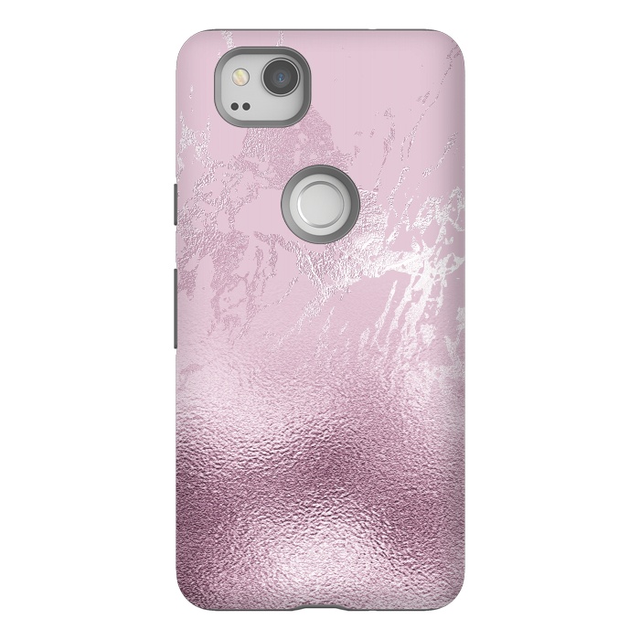 Pixel 2 StrongFit Blush Marble and Glitter by  Utart