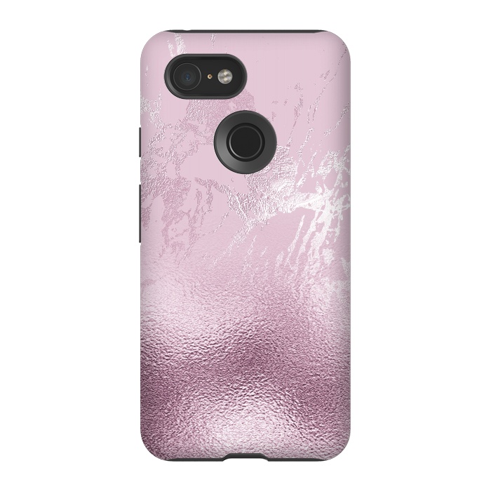 Pixel 3 StrongFit Blush Marble and Glitter by  Utart