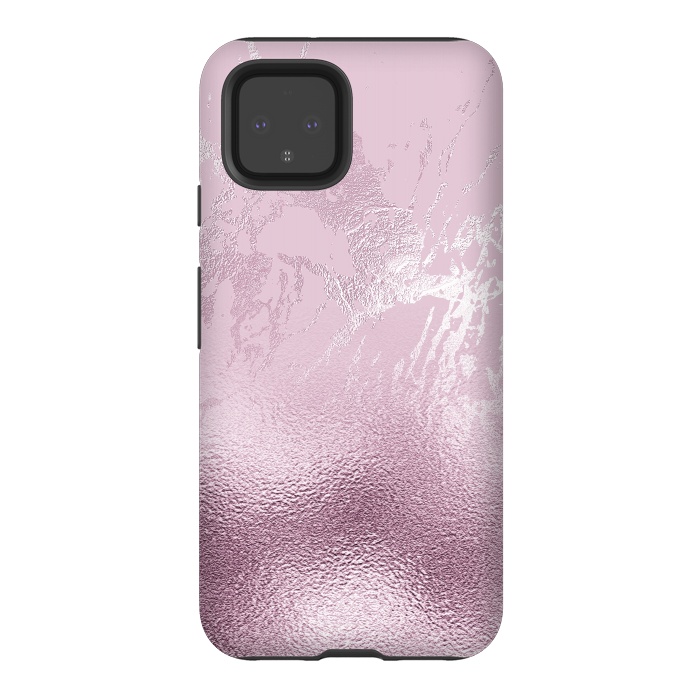 Pixel 4 StrongFit Blush Marble and Glitter by  Utart