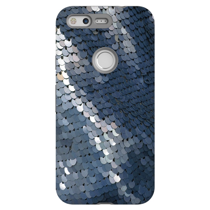 Pixel StrongFit Shiny Blue Gray Sequins by Andrea Haase