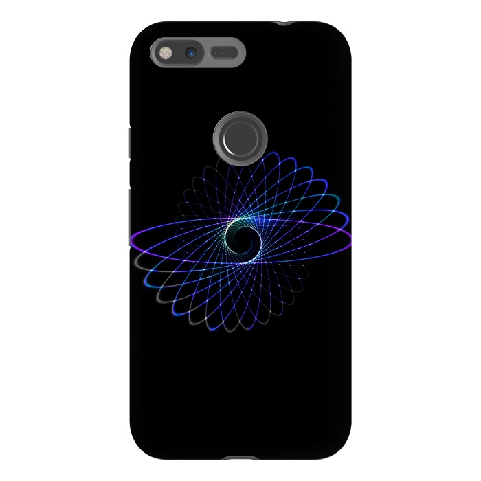 Pixel XL StrongFit Spirograph Object on Black by Andrea Haase