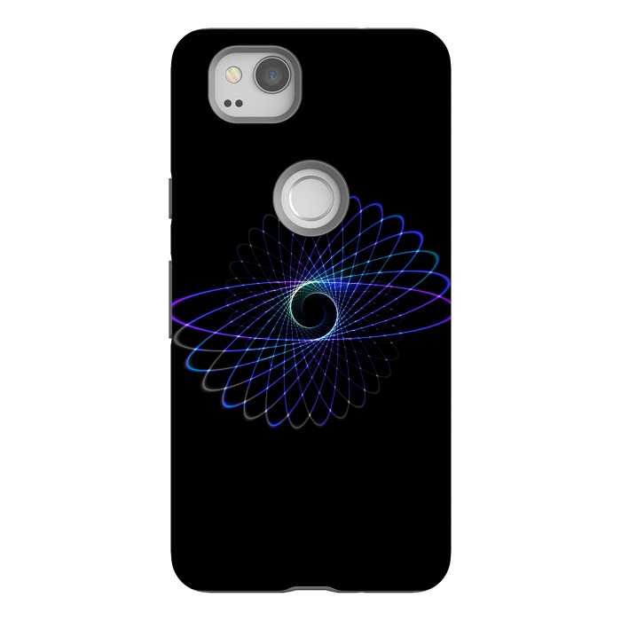 Pixel 2 StrongFit Spirograph Object on Black by Andrea Haase