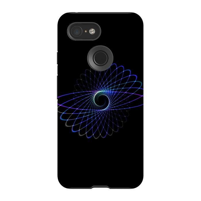 Pixel 3 StrongFit Spirograph Object on Black by Andrea Haase