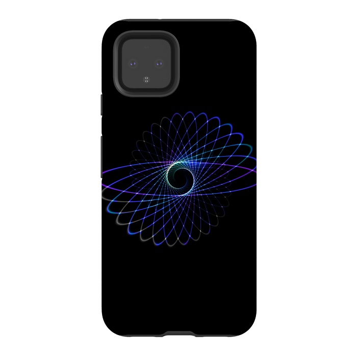 Pixel 4 StrongFit Spirograph Object on Black by Andrea Haase