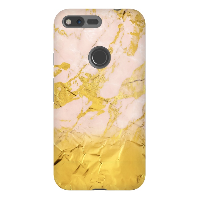 Pixel XL StrongFit Gold Foil and Pink Marble Glamour by  Utart