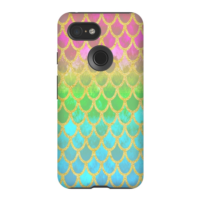 Pixel 3 StrongFit Pretty Mermaid Scales 115 by Angelika Parker