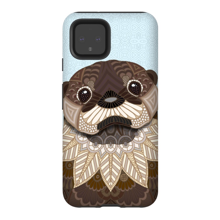 Pixel 4 StrongFit Otterly Cute by Angelika Parker