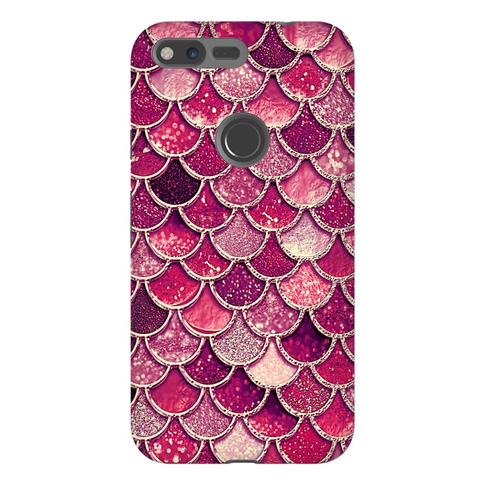 Pixel XL StrongFit Pink and Purple Pretty Sparkling Mermaid Scales  by  Utart