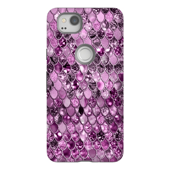 Pixel 2 StrongFit Purple and Violet Trendy Shine Mermaid Scales by  Utart