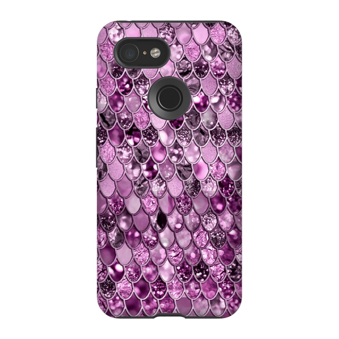 Pixel 3 StrongFit Purple and Violet Trendy Shine Mermaid Scales by  Utart