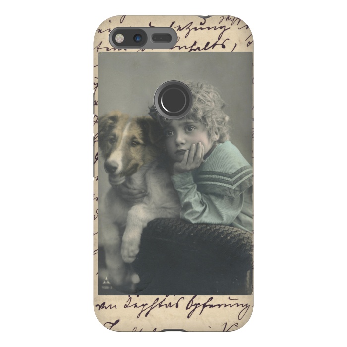 Pixel XL StrongFit Vintage Boy With Dog by Andrea Haase