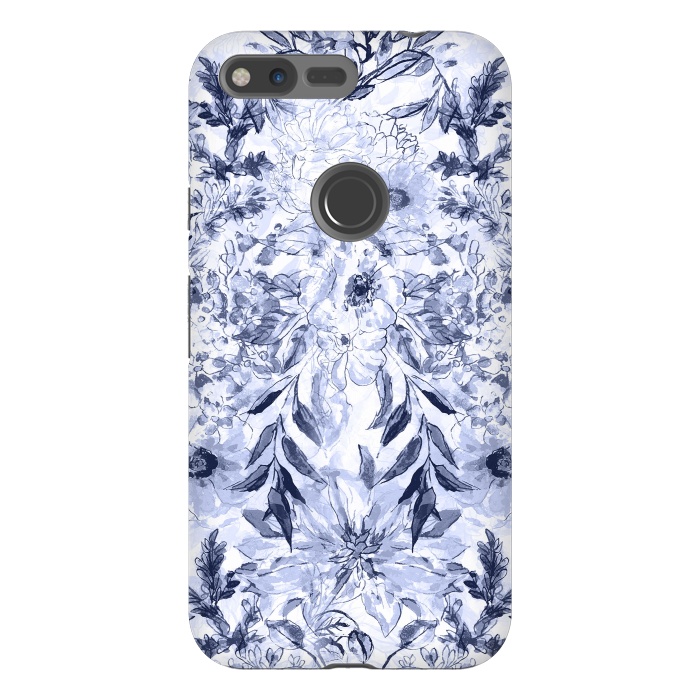 Pixel XL StrongFit Watercolor grey floral hand paint by InovArts