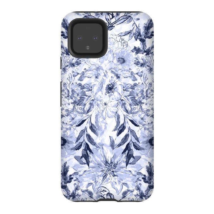 Pixel 4 StrongFit Watercolor grey floral hand paint by InovArts