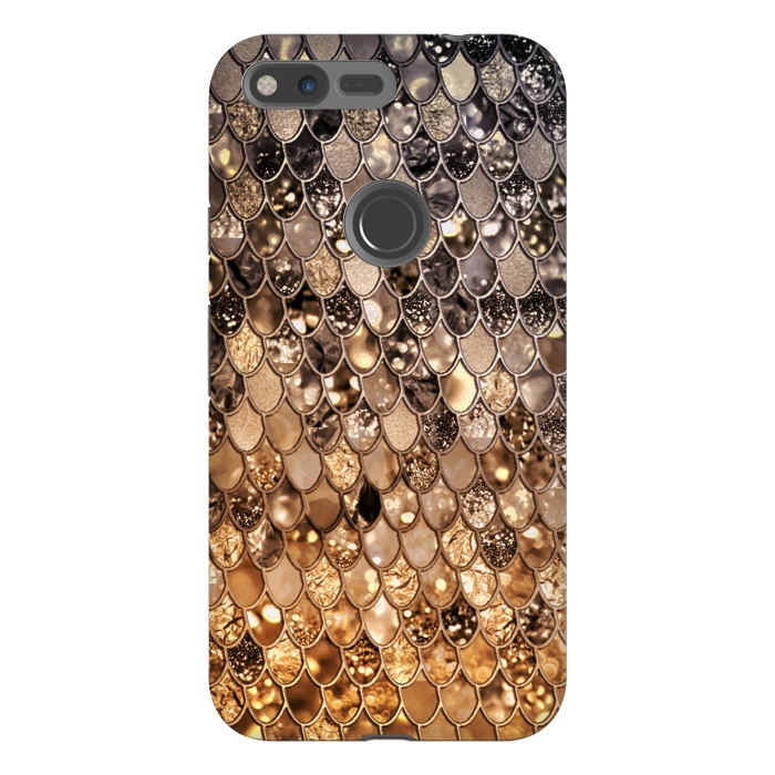 Pixel XL StrongFit Old Gold and Bronze Mermaid Scales Pattern by  Utart