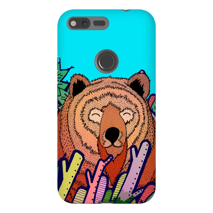 Pixel XL StrongFit The bear in the leaves by Steve Wade (Swade)