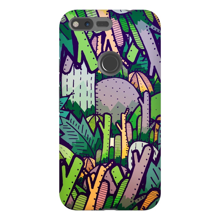 Pixel XL StrongFit Jungle Cactus by Steve Wade (Swade)
