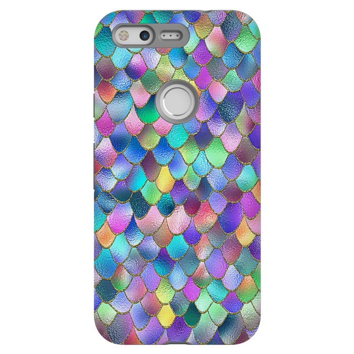 Pixel StrongFit Colorful Carnival Wonky Metal Mermaid Scales by  Utart