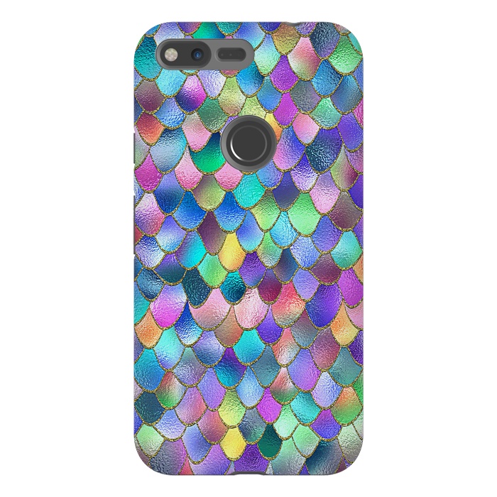 Pixel XL StrongFit Colorful Carnival Wonky Metal Mermaid Scales by  Utart