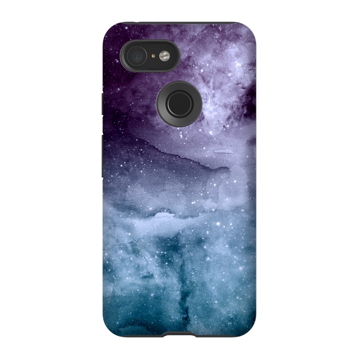 Pixel 3 StrongFit Watercolor and nebula abstract design by InovArts