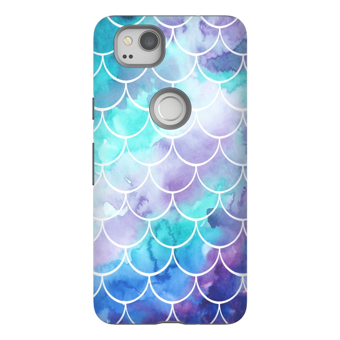 Pixel 2 StrongFit Pastel Clouds Mermaids Tail by Becky Starsmore
