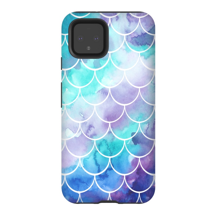 Pixel 4 StrongFit Pastel Clouds Mermaids Tail by Becky Starsmore