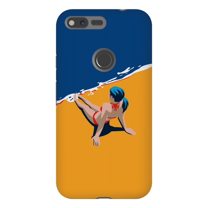Pixel XL StrongFit Girl at the beach by DaDo ART