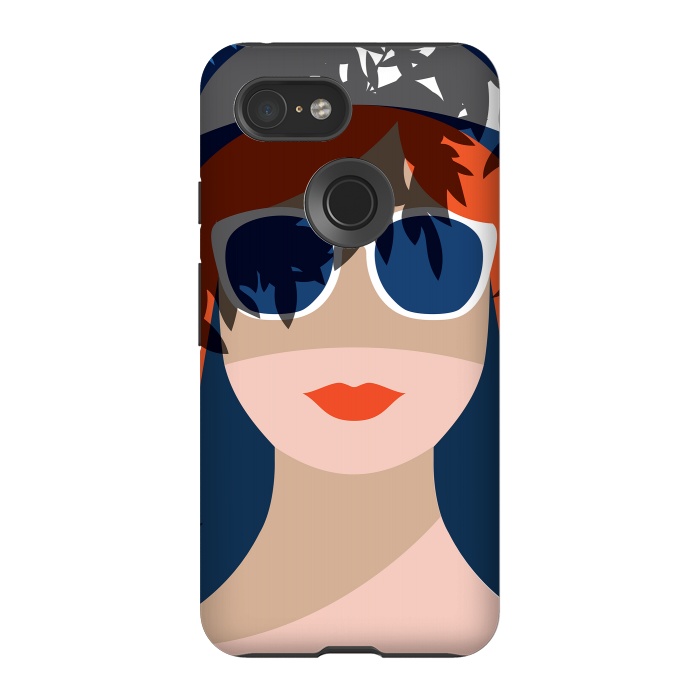 Pixel 3 StrongFit Girl with Sunglasses by DaDo ART