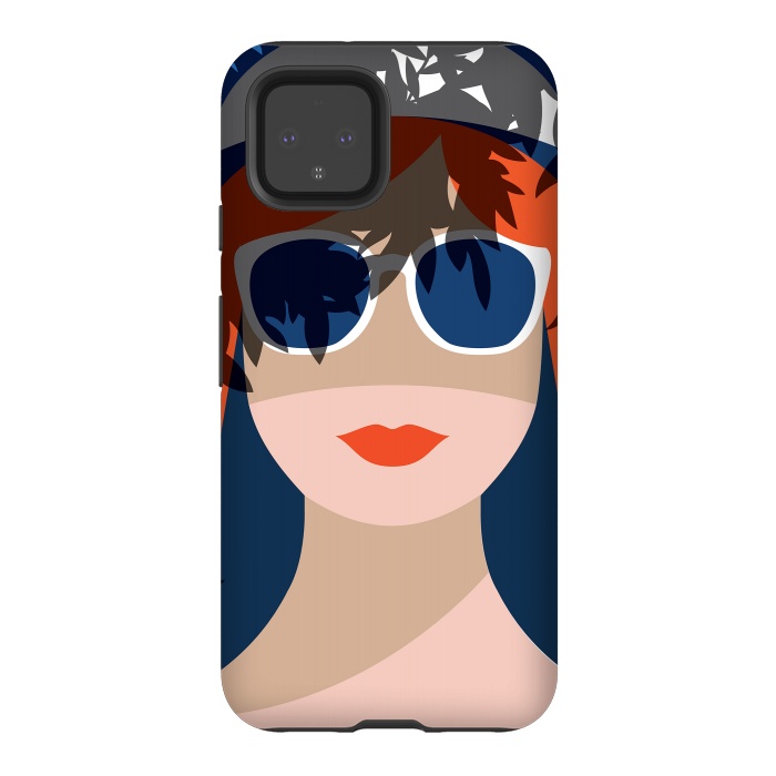 Pixel 4 StrongFit Girl with Sunglasses by DaDo ART