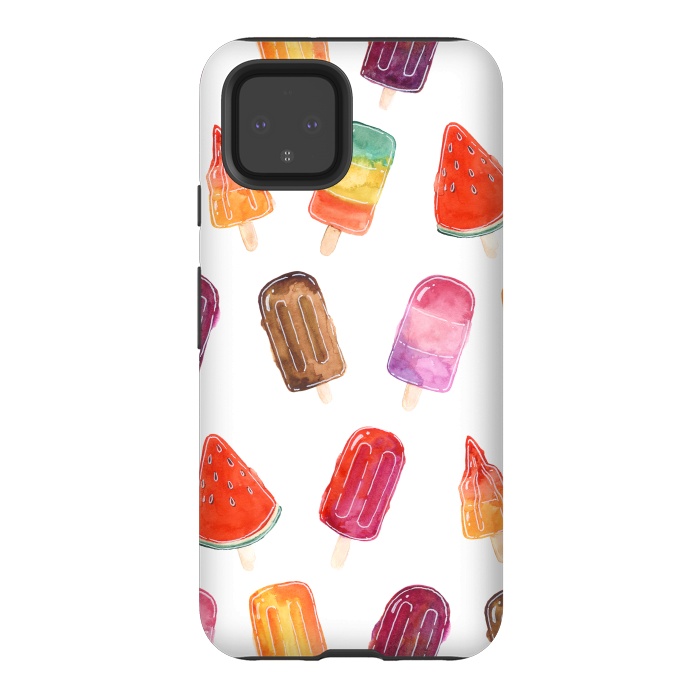 Pixel 4 StrongFit Summer Popsicle Print by Becky Starsmore