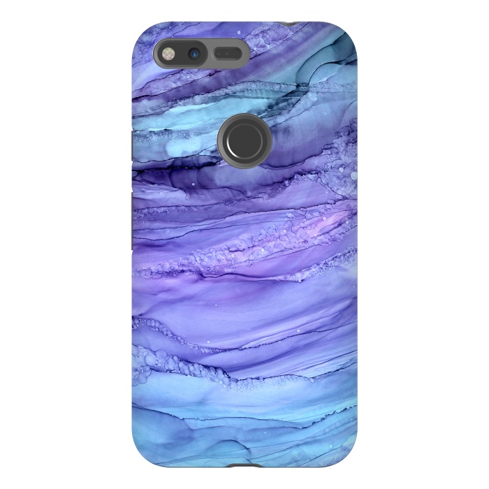 Pixel XL StrongFit Purple Mermaid Marble by Becky Starsmore
