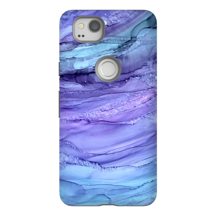 Pixel 2 StrongFit Purple Mermaid Marble by Becky Starsmore