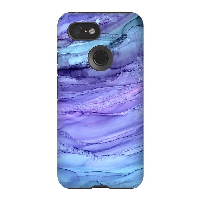Pixel 3 StrongFit Purple Mermaid Marble by Becky Starsmore