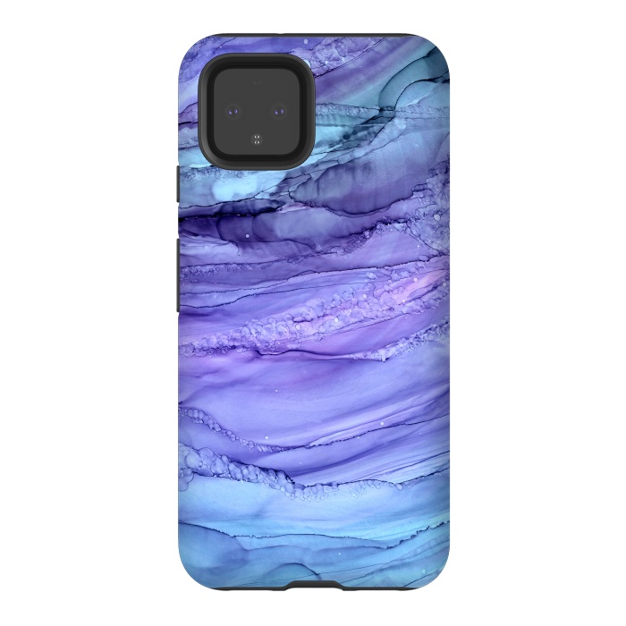 Pixel 4 StrongFit Purple Mermaid Marble by Becky Starsmore