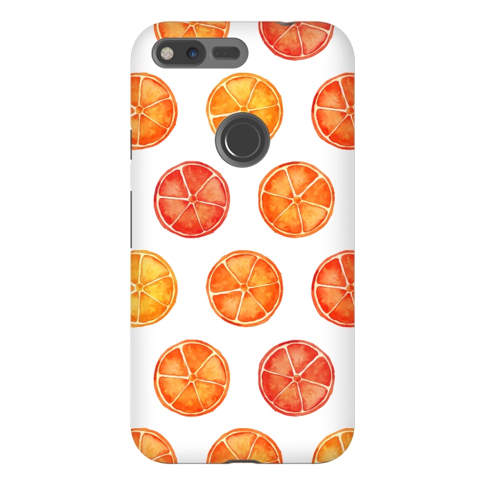 Pixel XL StrongFit Orange Slices Citrus Print by Becky Starsmore